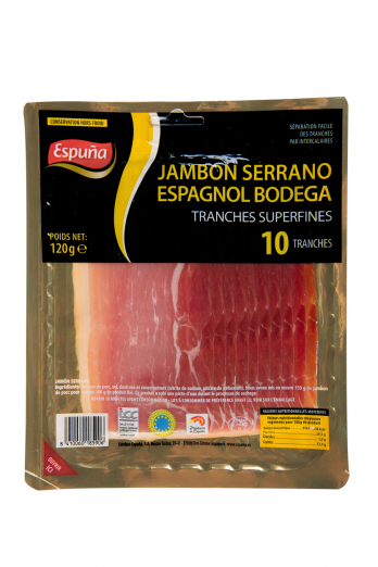 Jambon serrano espagnol bodega tranches superfines 120g (hors froid)