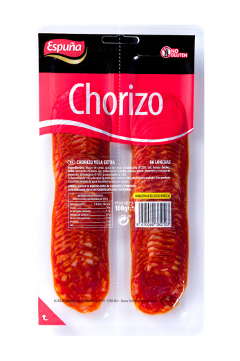 Chorizo vela geschnitten 2x50 gr.