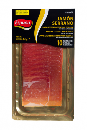 Serrano schinken geschnitten - halbe scheiben 60 gr.